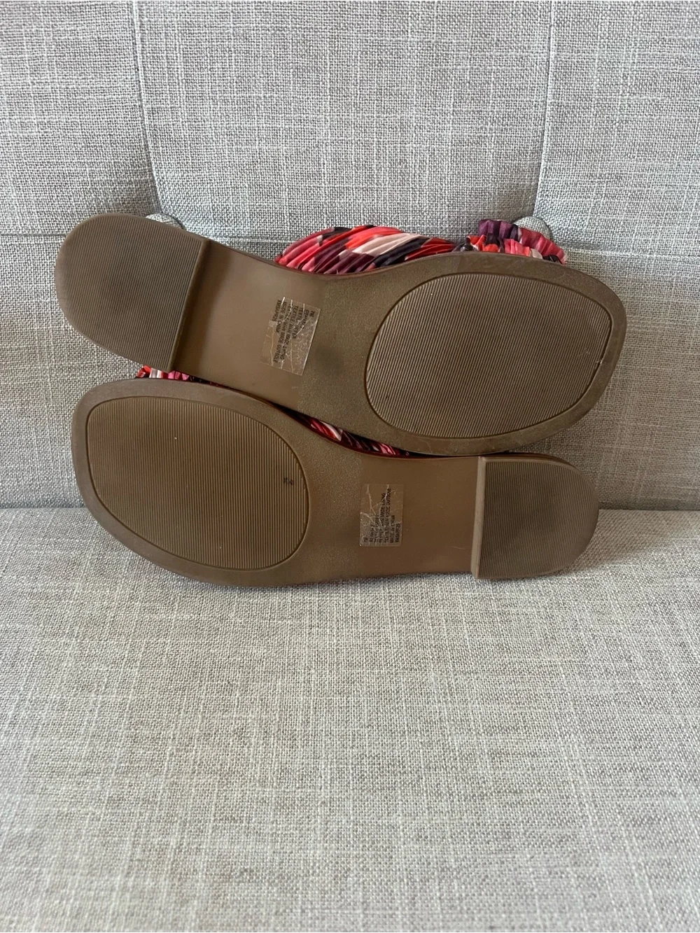 Kensie Multi Pink/Red Knot-Top Summer Resortwear Slide Sandals, Womens 7